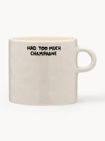 Handbemalte XL Tasse Too Much Champagne, Steingut, Too Much Champagne, Ø 10 x H 9 cm, 500 ml