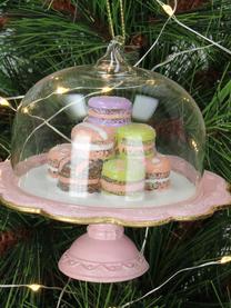 Kerstboomhanger Macaron Cake, Polyresin, glas, Lichtroze, meerkleurig, Ø 11 x H 10 cm