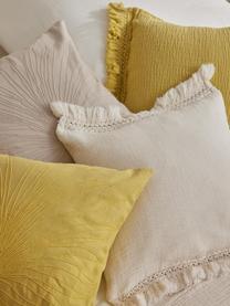 Haftowana poszewka na poduszkę Pritha, 100% bawełna, Żółty, S 45 x D 45 cm