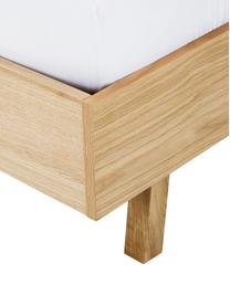 Cama de madera Tammy, sin cabecero, Estructura: madera contrachapada con , Patas: madera de roble maciza, Roble, An 180 x L 200 cm