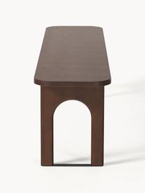 Holz-Sitzbank Apollo, verschiedene Größen, Sitzfläche: Eichenholzfurnier, lackie, Beine: Eichenholz, lackiert Dies, Eichenholz, dunkelbraun lackiert, B 180 x T 37 cm