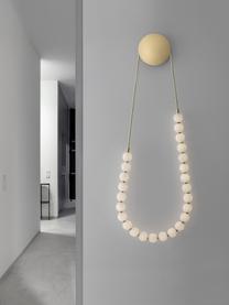 Applique a LED luce regolabile Perla, Paralume: vetro, Dorato, bianco, Larg. 50 x Alt. 132 cm