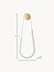 Applique a LED luce regolabile Perla, Paralume: vetro, Dorato, bianco, Larg. 50 x Alt. 132 cm