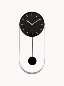 Reloj de pared Charm, Metal recubierto, Negro, An 20 x Al 50 cm