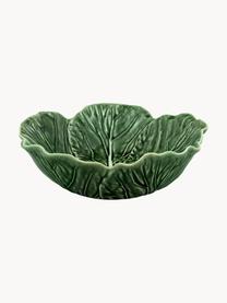 Handbemalte Salatschüssel Cabbage, Steingut, Dunkelgrün, Ø 22 x H 7 cm