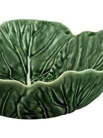 Handbemalte Salatschüssel Cabbage, Steingut, Dunkelgrün, Ø 22 x H 7 cm