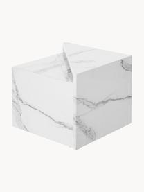 Couchtische Vilma in Marmor-Optik, 2er-Set, Mitteldichte Holzfaserplatte (MDF), mit lackbeschichtetem Papier überzogen, Weiß, Marmor-Optik, Set mit verschiedenen Größen