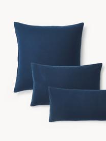 Funda de almohada de franela Biba, Azul oscuro, An 45 x L 110 cm