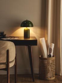 Lámpara de mesa pequeña Walter, Pantalla: metal con pintura en polv, Cable: cubierto en tela, Verde brillante, Ø 25 x Al 34 cm