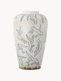 Vaso da terra Adah, alt. 34 cm, Gres, Bianco latte, nero, Ø 21 x Alt. 34 cm