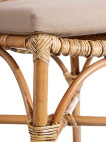 Sedia in rattan Natural, Rivestimento: poliestere, Marrone, Larg. 54 x Prof. 46 cm