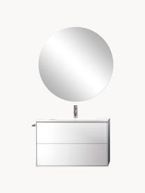 Set lavabo in varie misure Ago 4 pz, Superficie dello specchio: lastra di vetro, Bianco, Larg. 81 x Alt. 190 cm