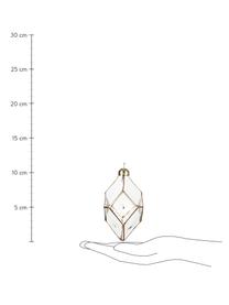 Baumanhänger Pike mit Golddekor, 12er-Set, Glas, Transparent, Goldfarben, Ø 6 x H 12 cm