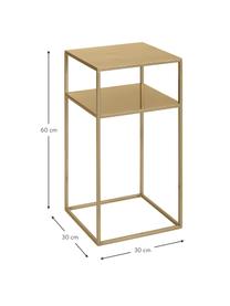 Table d'appoint en métal Tensio, Métal, revêtement par poudre, Couleur laitonnée, larg. 30 x prof. 30 cm