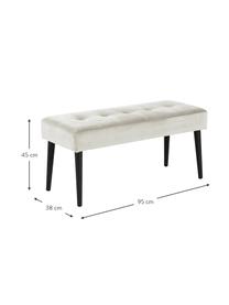 Banquette velours beige Glory, Velours beige, larg. 95 x haut. 45 cm