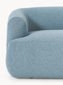 Modulares Bouclé-Sofa Sofia (2-Sitzer), Bezug: Bouclé (100 % Polyester) , Gestell: Fichtenholz, Spanplatte, , Bouclé Blau, B 190 x T 103 cm