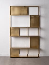 Metall-Standregal Talme in Goldfarben, Metall, beschichtet, Goldfarben, 100 x 175 cm