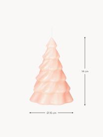 Vela navideña pino Pinus, Parafina, Rosa pastel, Ø 10 x Al 14 cm