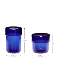 Aufbewahrungsdosen-Set Transisto, 2-tlg., Glas, Blau, Dosen-Set S