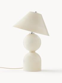 Tischlampe Danielle aus Glas, Beige, glänzend, Ø 27 x H 41 cm