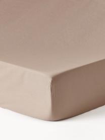 Drap-housse en satin de coton pour surmatelas Premium, Beige, larg. 140 x long. 200 cm, haut. 15 cm