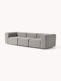 Modulares Bouclé-Sofa Lena (4-Sitzer), Bezug: Bouclé (93 % Polyester, 6, Gestell: Buchenholz, Spanplatte, H, Bouclé Grau, B 287 x T 106 cm