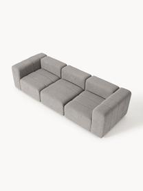 Modulares Bouclé-Sofa Lena (4-Sitzer), Bezug: Bouclé (93 % Polyester, 6, Gestell: Buchenholz, Spanplatte, H, Bouclé Grau, B 287 x T 106 cm