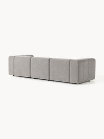 Modulares Bouclé-Sofa Lena (4-Sitzer), Bezug: Bouclé (93 % Polyester, 6, Gestell: Buchenholz, Spanplatte, H, Füße: Kunststoff, Bouclé Grau, B 287 x T 106 cm