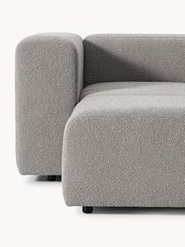 Modulares Bouclé-Sofa Lena (4-Sitzer), Bezug: Bouclé (93 % Polyester, 6, Gestell: Buchenholz, Spanplatte, H, Füße: Kunststoff, Bouclé Grau, B 287 x T 106 cm