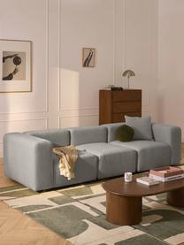 Modulares Bouclé-Sofa Lena (4-Sitzer), Bezug: Bouclé (93 % Polyester, 6, Gestell: Buchenholz, Spanplatte, H, Füße: Kunststoff, Bouclé Grau, B 287 x T 106 cm