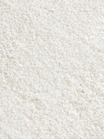 Pluizig hoogpolig vloerkleed Leighton, Bovenzijde: microvezels (100% polyest, Onderzijde: 70% polyester, 30% katoen, Gebroken wit, B 120 x L 180 cm (maat S)