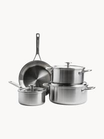 Batería de cocina de 3 capas KitchenAid, 7 pzas., Plateado, Set de diferentes tamaños, 7 pzas.