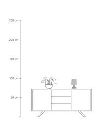 Mobiele dimbare LED tafellamp Midnat met afstandsbediening, Lampenkap: kunststof, Lampvoet: kunststof, Grijswit, Ø 16 x H 26 cm