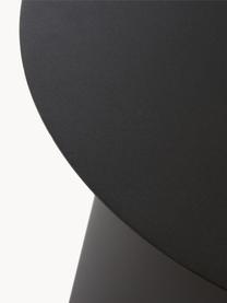 Ronde bijzettafel Zele, Gepoedercoat ijzer, Zwart, Ø 46 x H 51 cm