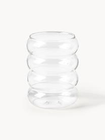 Mundgeblasene Wassergläser Bubbly, 4 Stück, Borosilikatglas, Transparent, Ø 8 x H 10 cm, 320 ml