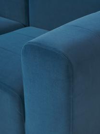 Samt-Modulares Sofa Lena (3-Sitzer), Bezug: Samt (100 % Polyester) De, Gestell: Kiefernholz, Schichtholz,, Samt Petrol, B 209 x T 106 cm