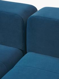 Samt-Modulares Sofa Lena (3-Sitzer), Bezug: Samt (100 % Polyester) De, Gestell: Kiefernholz, Schichtholz,, Füße: Kunststoff, Samt Petrol, B 209 x T 106 cm