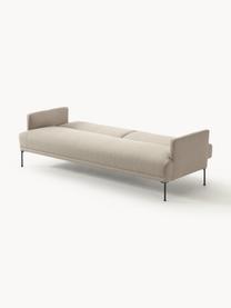 Schlafsofa Fluente (3-Sitzer), Bezug: 80 % Polyester, 20 % Rami, Gestell: Massives Kiefernholz, Webstoff Beige, B 220 x T 88 cm