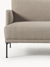 Schlafsofa Fluente (3-Sitzer), Bezug: 80 % Polyester, 20 % Rami, Gestell: Massives Kiefernholz, Füße: Metall, pulverbeschichtet, Webstoff Beige, B 220 x T 88 cm