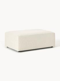 Pouf XL Melva, larg 116 x prof. 72 cm, Tissu blanc cassé, larg. 116 x prof. 72 cm