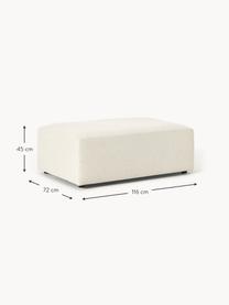 XL-Hocker Melva, B 116 x T 72 cm, Bezug: 100 % Polyester Der strap, Gestell: Massives Kiefern- und Fic, Webstoff Off White, B 116 x T 72 cm