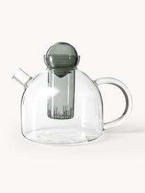 Mundgeblasene Teekanne Still, 1.3 L, Glas, Transparent, Anthrazit, 1.3 L