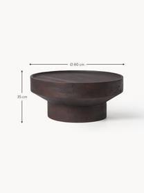 Mesa de centro redonda de madera de mango Benno, Madera de mango maciza lacada

Este producto está hecho de madera de origen sostenible y con certificación FSC®., Madera de mango lacada en marrón oscuro, Ø 80 cm