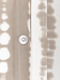 Dwustronna pościel z organicznego perkalu z wzorem tie-dye Remi, Beżowy, biały, 135 x 200 cm + 1 poduszka 80 x 80 cm