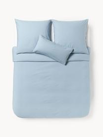 Funda nórdica de percal Elsie, Azul claro, Cama 90 cm (155 x 220 cm)