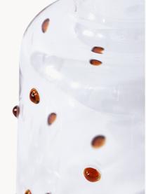 Ručně foukaná karafa z borosilikátového skla Nob, 2 l, Borosilikátové sklo, ručně foukané, Transparentní, hnědá, 2 l