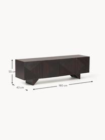 Aparador de madera maciza Louis, Parte trasera: tablero de fibras de dens, Madera de mango, An 180 x Al 55 cm