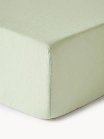 Lenzuolo con angoli boxspring in lino lavato Airy, 100% lino
Densità dei fili 155 TC, qualità Standard

Il lino è una fibra naturale caratterizzata da traspirabilità, resistenza e morbidezza. Il lino è un materiale rinfrescante che assorbe e rilascia rapidamente l'umidità, il che lo rende ideale per le temperature calde.

Il materiale utilizzato in questo prodotto è testato per le sostanze nocive e certificato secondo lo STANDARD 100 by OEKO-TEX®, 6760CIT, CITEVE., Verde chiaro, Larg. 90 x Lung. 200 cm, Alt. 35 cm