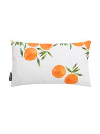 Housse de coussin rectangulaire Orange, Orange, blanc, vert