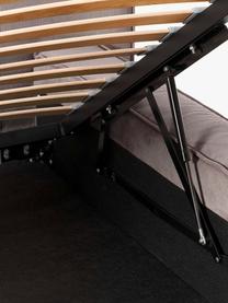 Čalouněná postel z manšestru s úložným prostorem Lennon, Taupe, Š 248 cm, H 243 cm (rozměry plochy k ležení 180 cm x 200 cm)